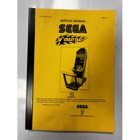 Sega Crazy Taxi - Manual de servicio de recreativa