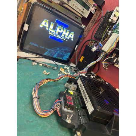 Cartucho original de Neo Geo del juego Alpha Mission 2.
