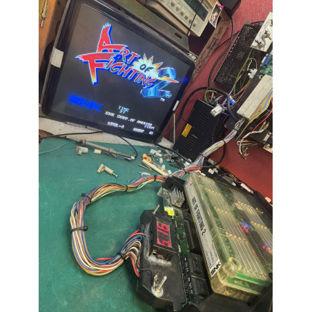 Cartucho original de Neo Geo del juego Art of Fighting 2.