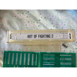 Cartucho original de Neo Geo del juego Art of Fighting 2.