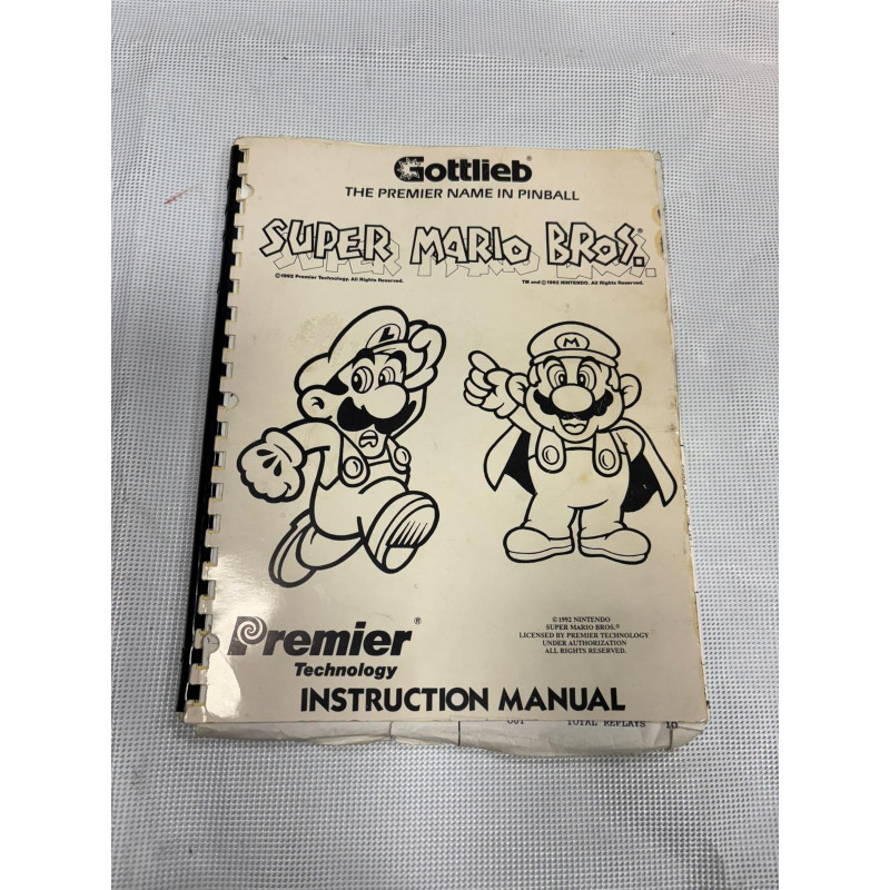 Manual de pinball Super Mario de Gottlieb